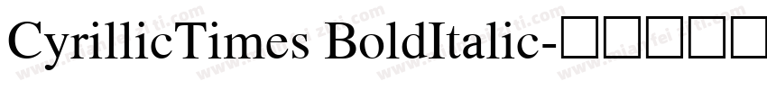 CyrillicTimes BoldItalic字体转换